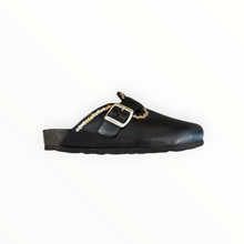 Marco Delli Pisa Clogs - Black Pebble Leather