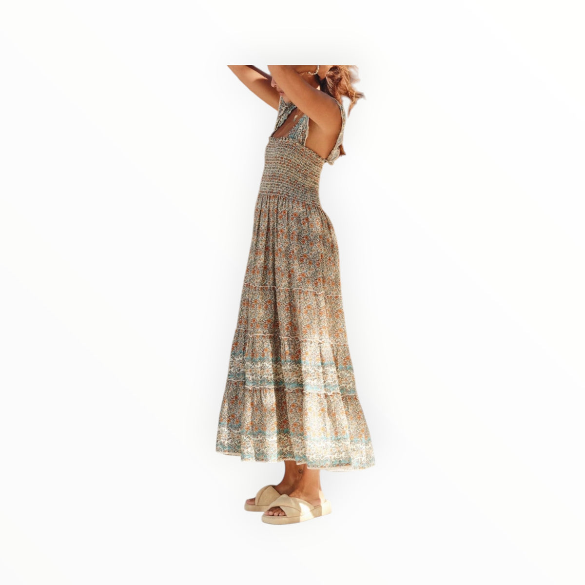 M.A.B.E Jaci Print Maxi Dress - Multi
