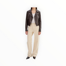 Lamarque Pascale Fitted Faux Leather Jacket - Dark Brown