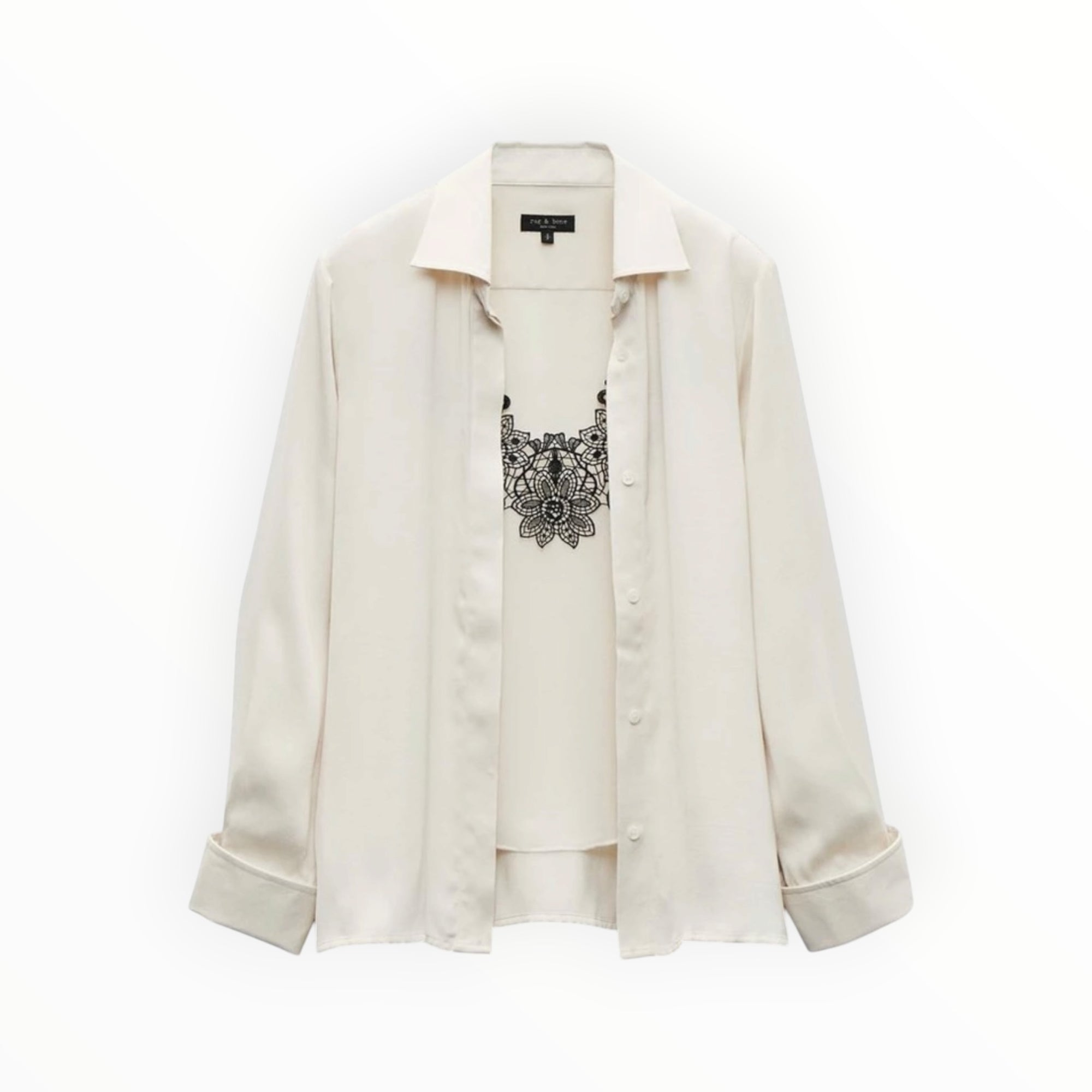 rag & bone Venus Popover Blouse - Ivory