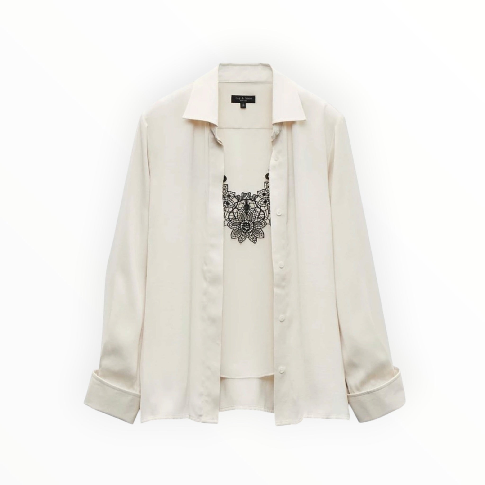 rag & bone Venus Popover Blouse - Ivory
