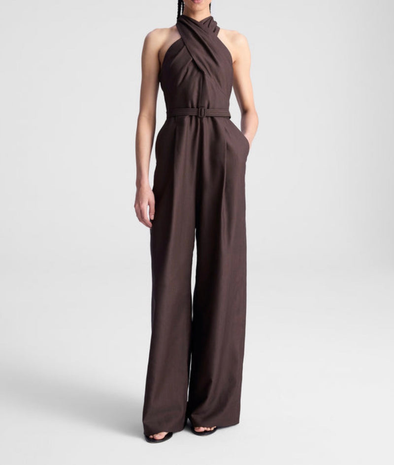 A.L.C. Murphy II Wide Leg Jumpsuit - Dark Carob
