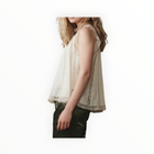 The Great. The Keepsake Lace Shell Top - Cream