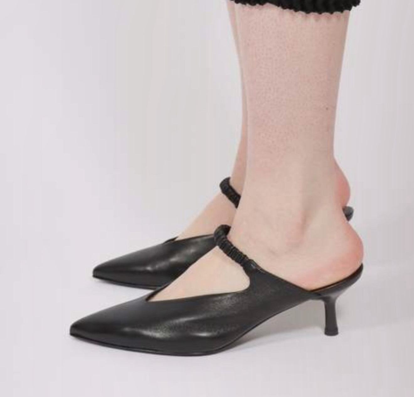 Halmanera Tania Mule With Strap - Nero