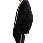 Essentiel Antwerp Textured Cardigan With Metallic Finish - Black