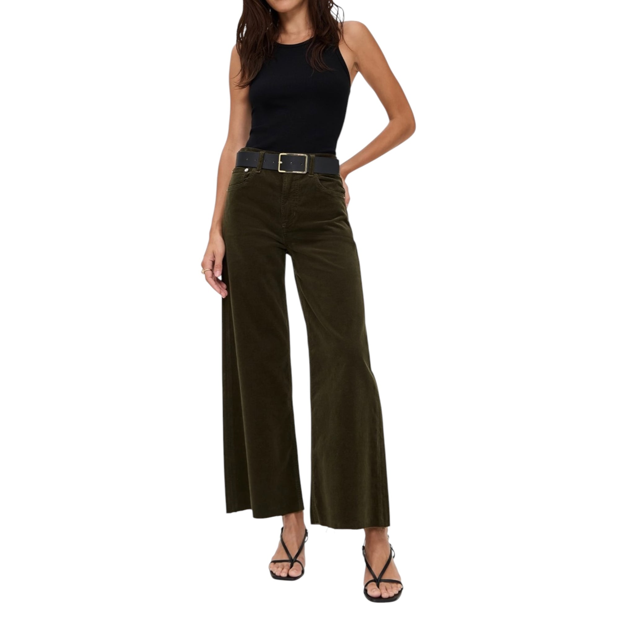 Citizens of Humanity Lyra Wide Leg Corduroy Crop Pants - Costes