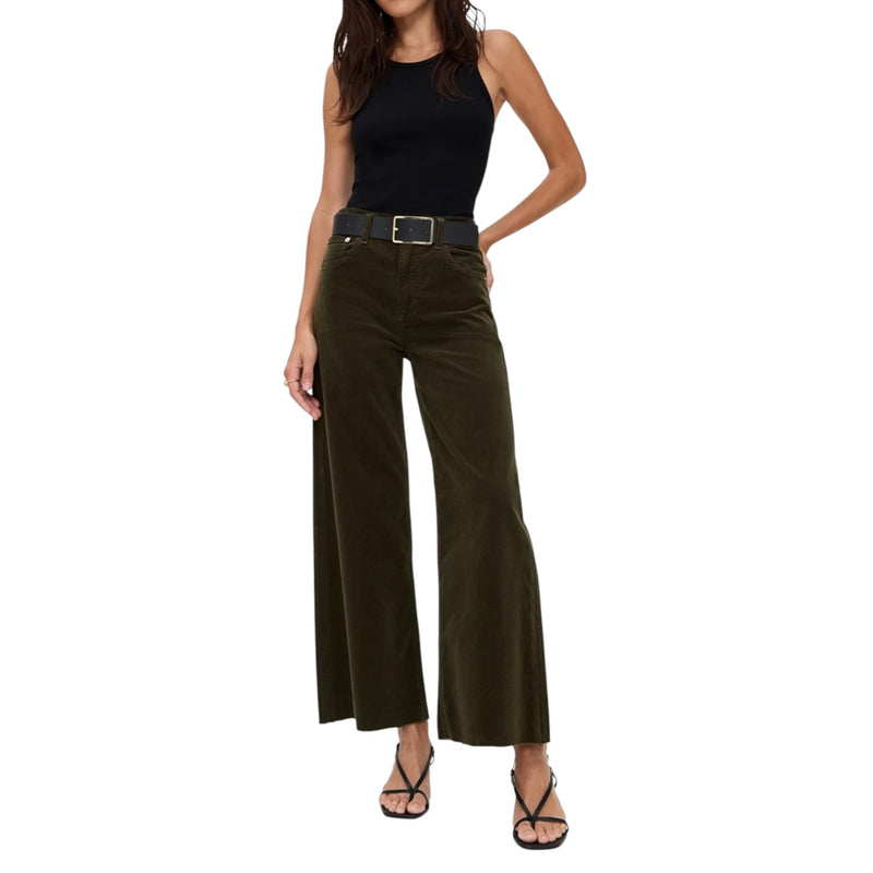 Citizens of Humanity Lyra Wide Leg Corduroy Crop Pants - Costes