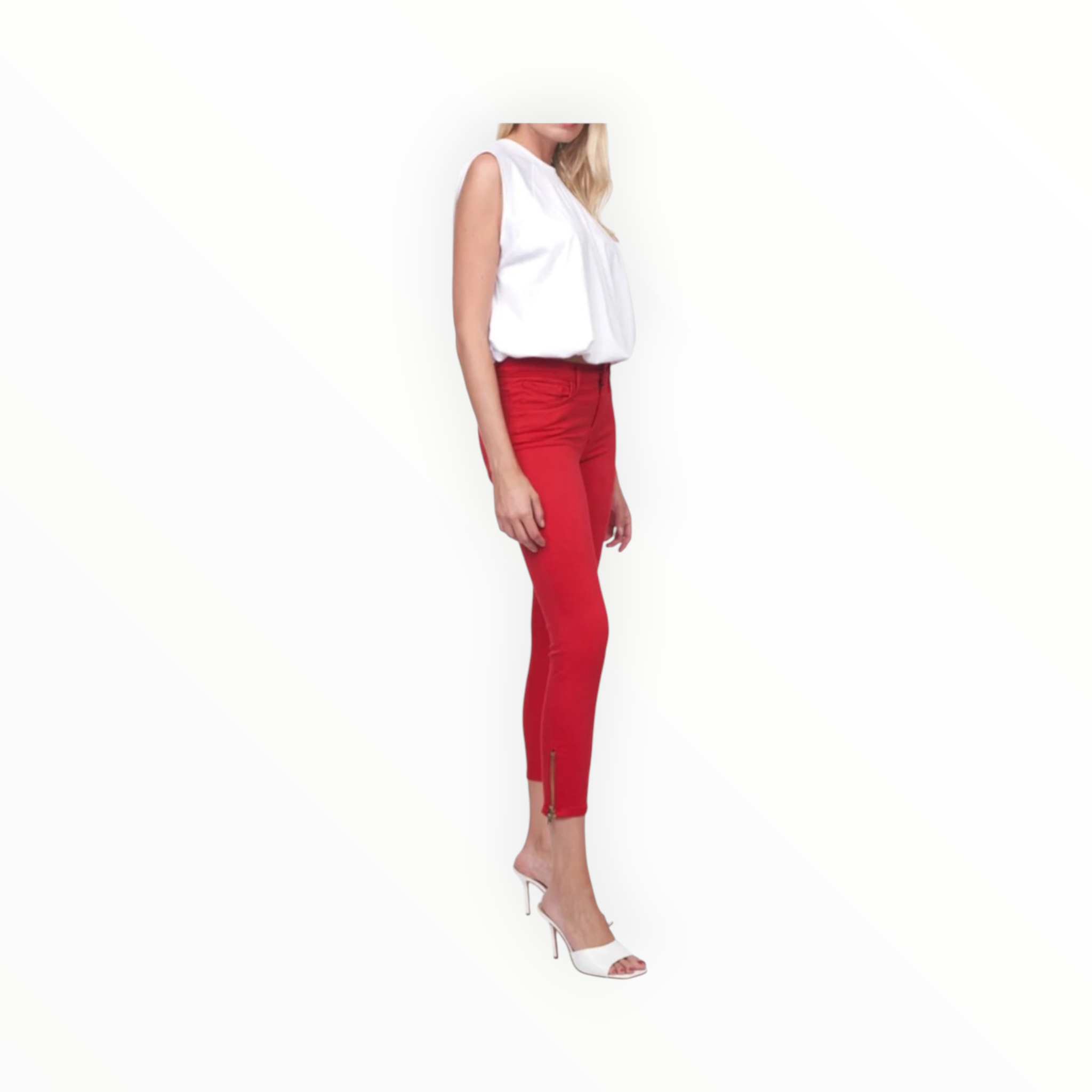 Etienne Marcel Signature Skinny Crop Pant - Red