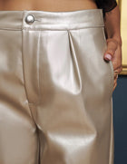 Sister Jane Deco Metallic Trousers - Soft Silver