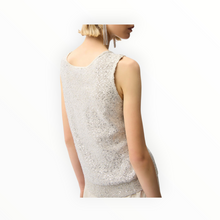 Joseph Ribkoff Sequins Yarn V-Neck Camisole Style 261914 - Moonstone