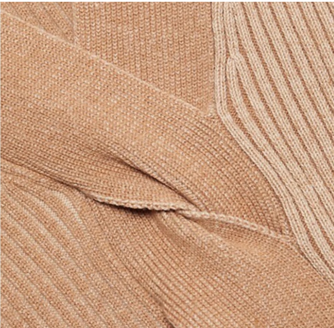 Naadam Ribbed Reversible Twist Front Top - Oatmeal Combo