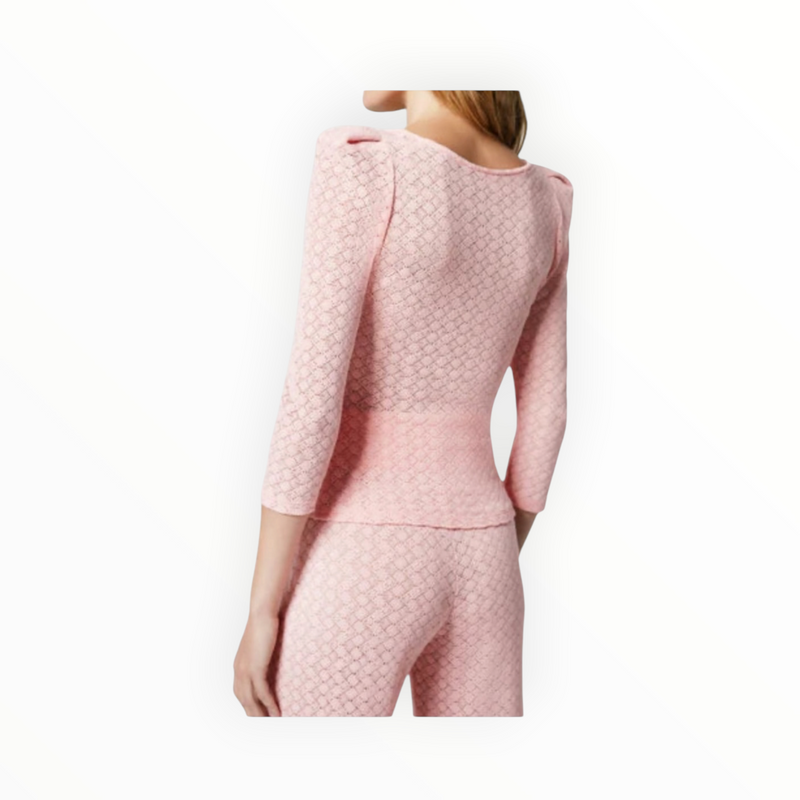 Smythe Reversible Knit Top - Shell Pointelle