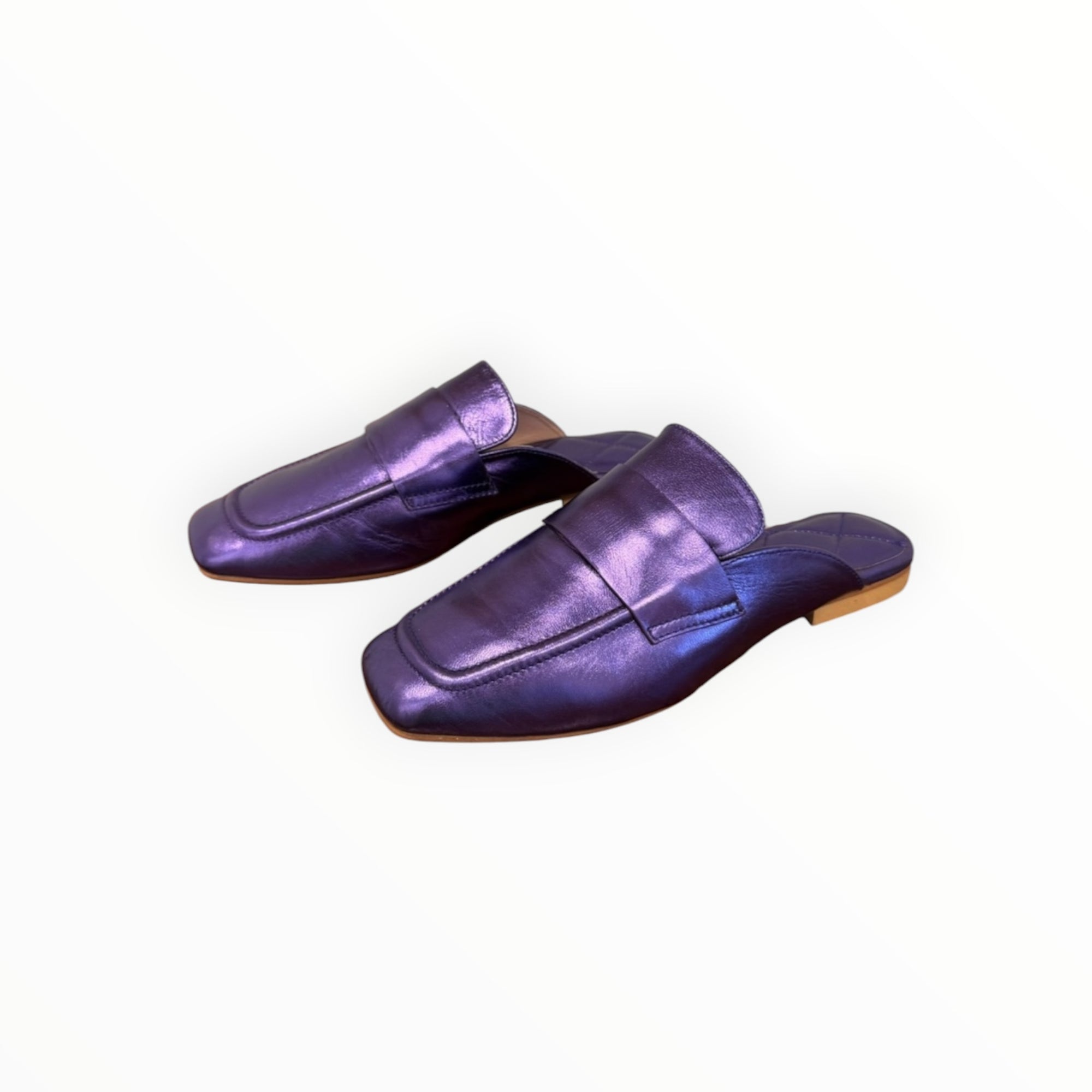 Psophía Loafer Slide - Purple Metallic