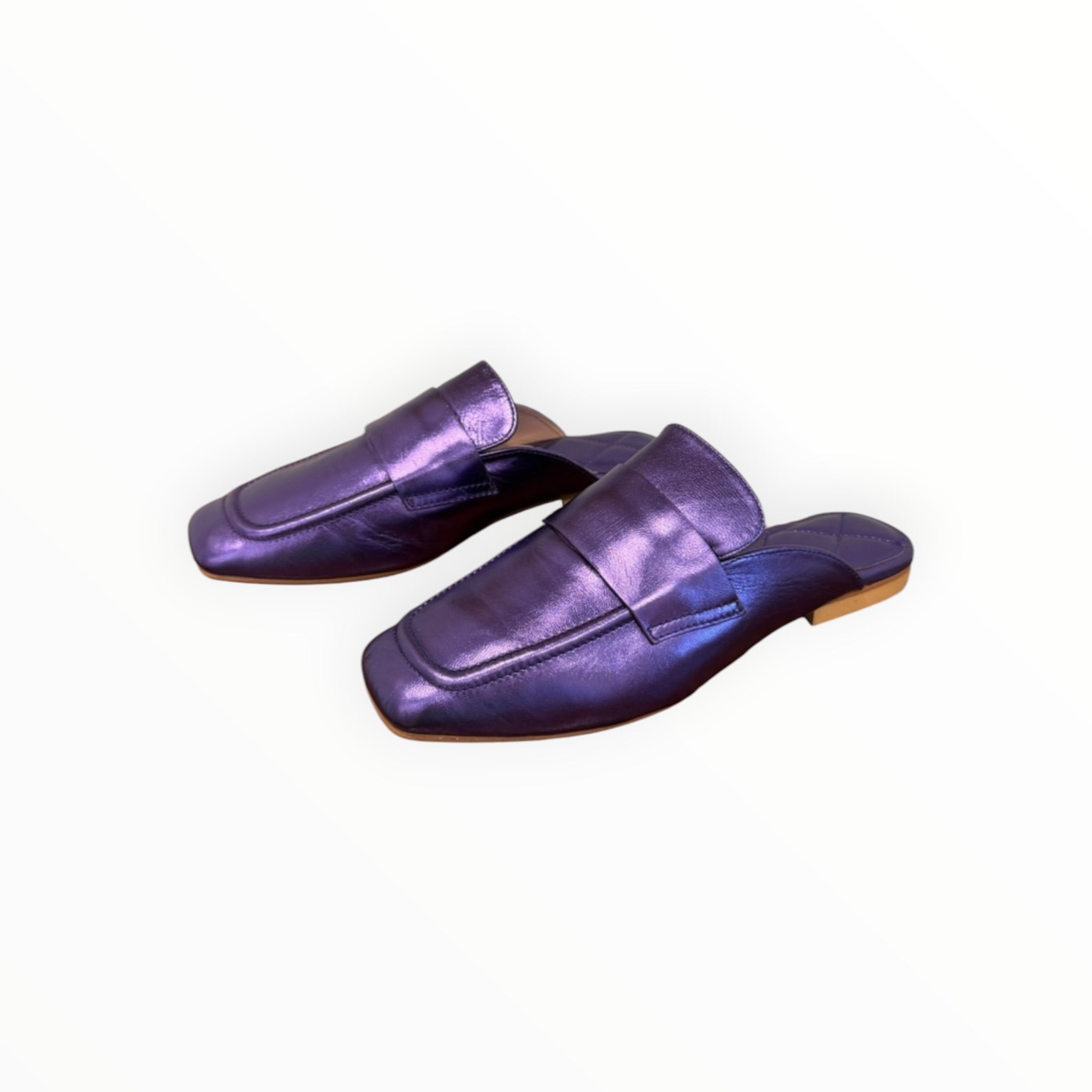 Psophía Loafer Slide - Purple Metallic