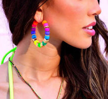 Venessa Arizaga Neon Rainbow Love Earrings