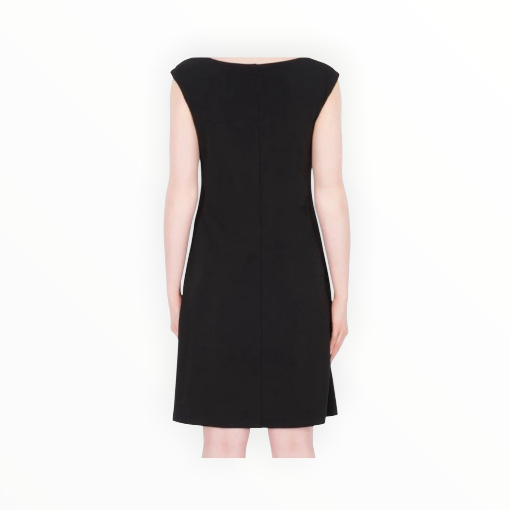 Joseph Ribkoff Woven Grommet Shift Dress - Black
