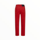 Coût De La Liberté Elle Stretch Cord HR Skinny Button Fly - Red