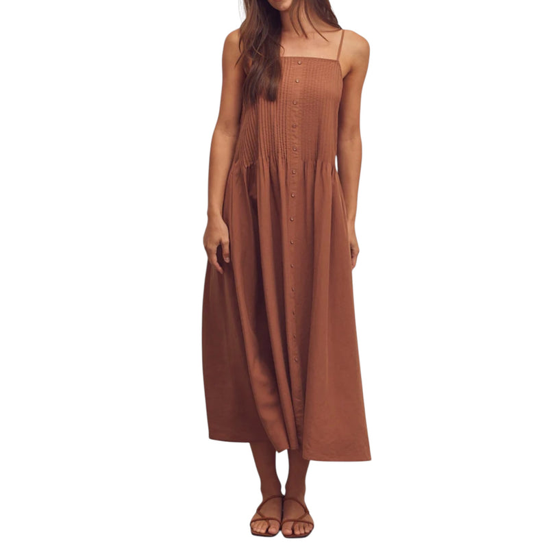 amente Pintuck Cami Dress - Latte