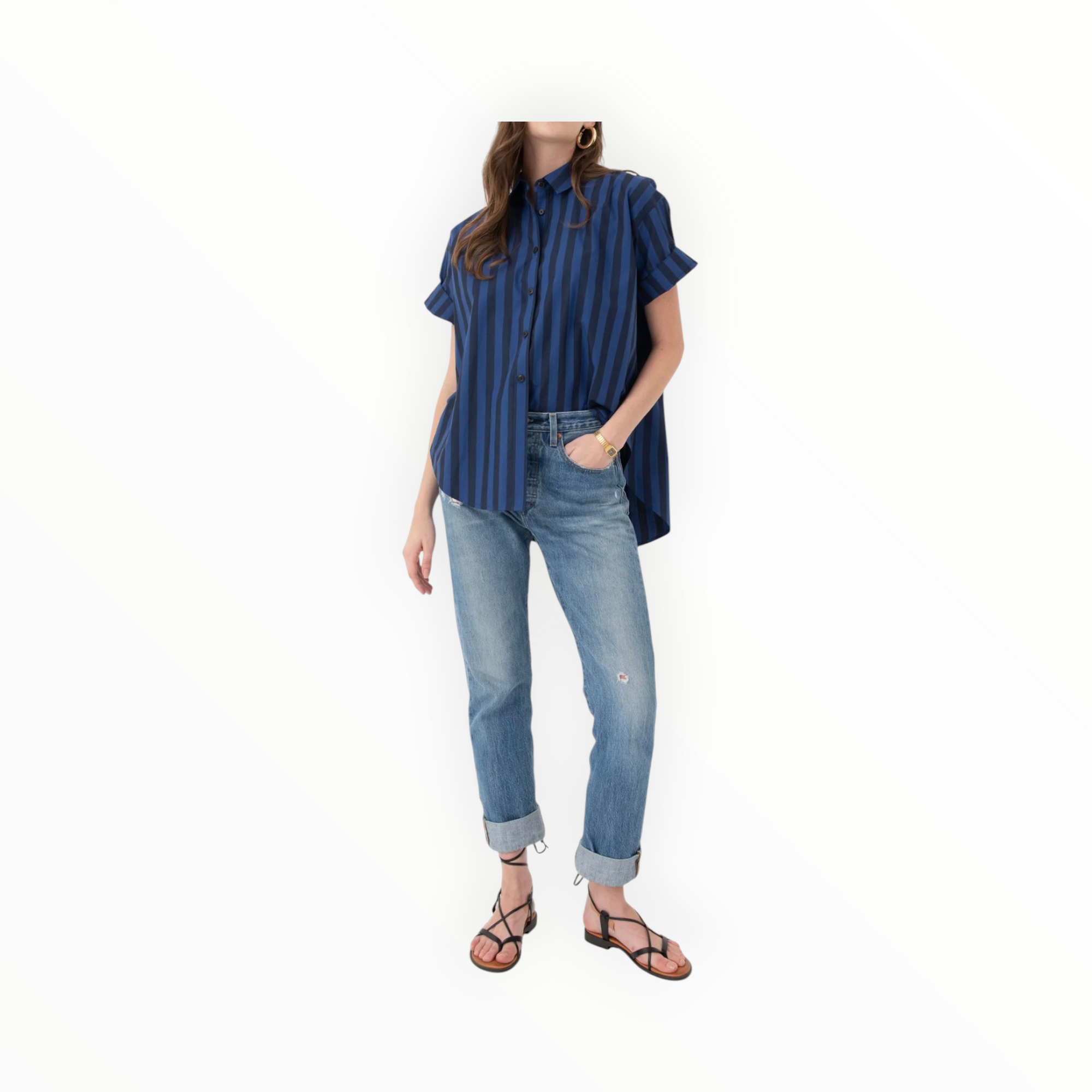 Heather Harlan Awning Stripe Shirt