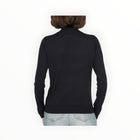 Minnie Rose Supima Cotton Cashmere Long Sleeve Turtleneck - Black