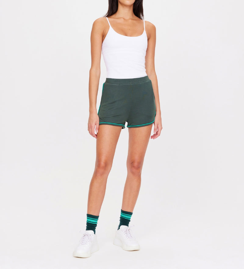 The Upside Roulette Track Short - Pine Green