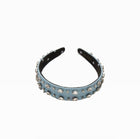 Lele Sadoughi Light Denim Bessette Crystal Trim Headband