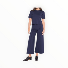 Ripley Rader Ponte Knit Cropped Wide Leg Pant - Navy