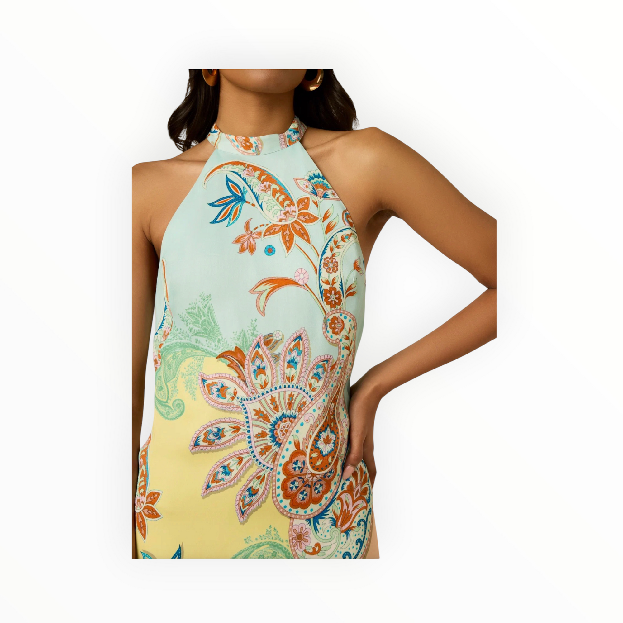 Hemant & Nandita Halter Mini Dress - Multi