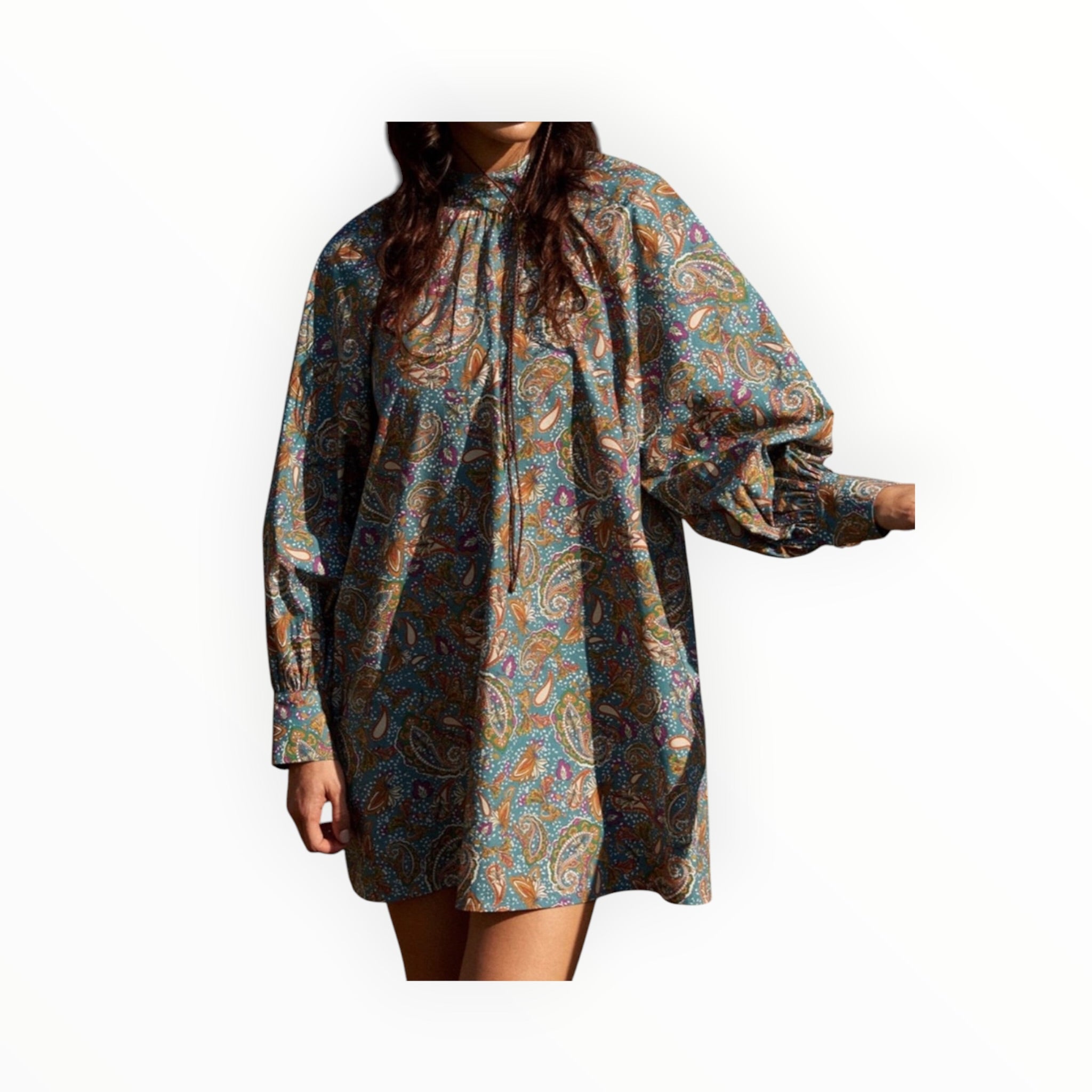 Carolina K Irina Dress - Paisley Blue