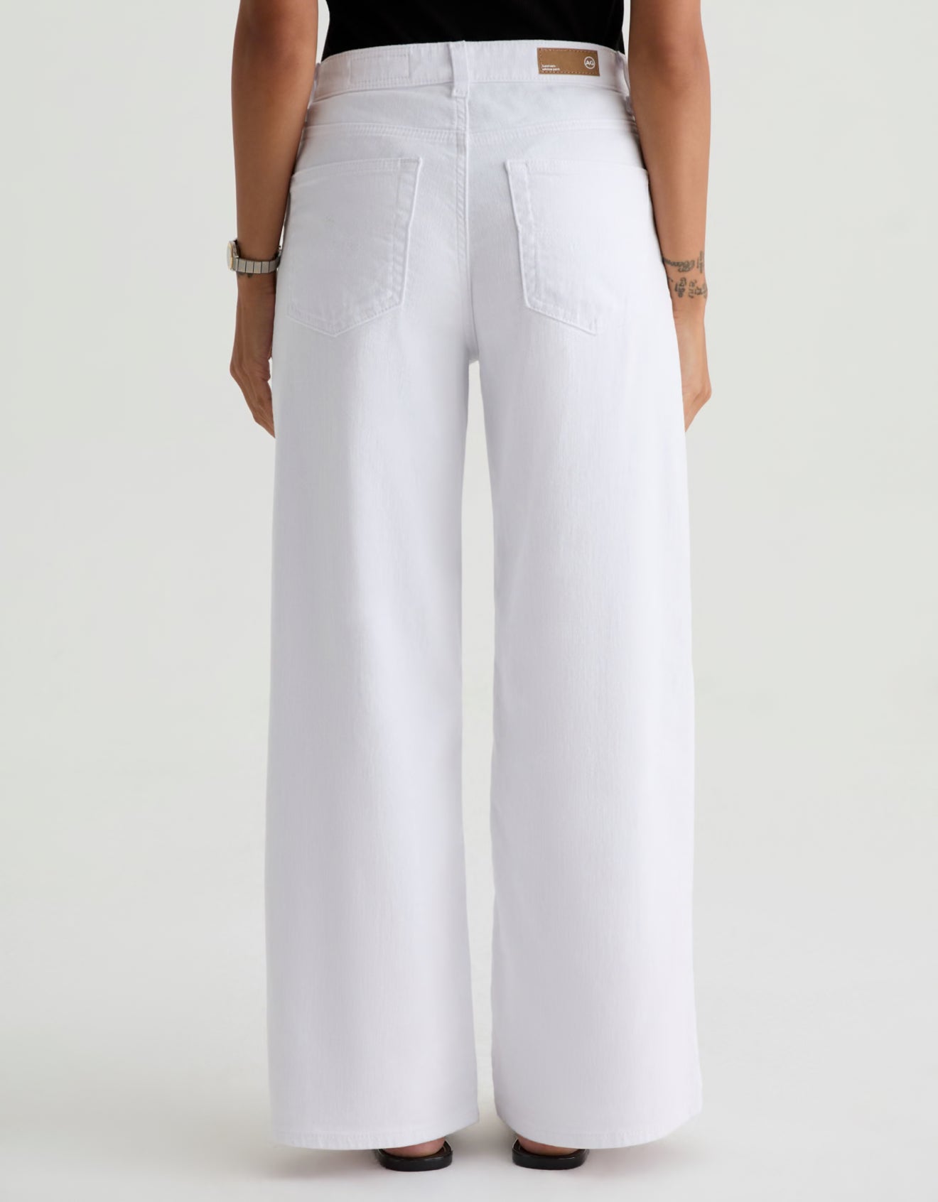 AG Jeans Saige Wide Leg Crop - Gallery White