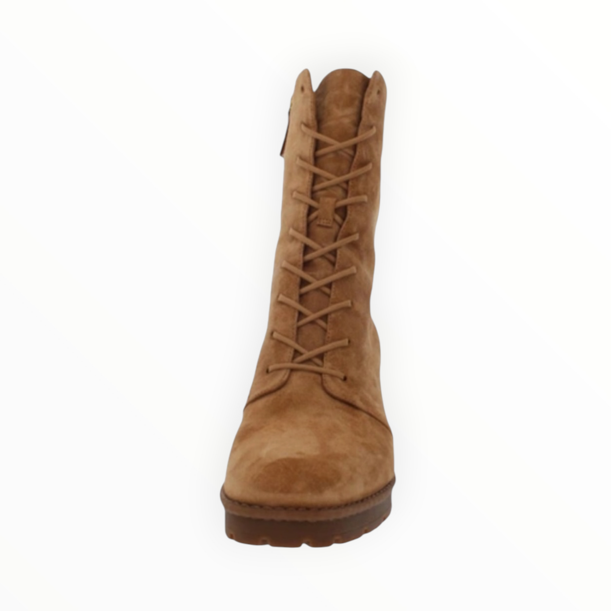 Vince Henderson Zipper Round Toe Lace Up Boot - Brown