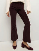 Veronica Beard Carson Ankle Flare Cord - Plum