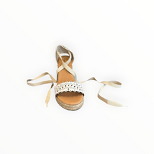 Pinaz Laser Cut Wedge Espadrille - White