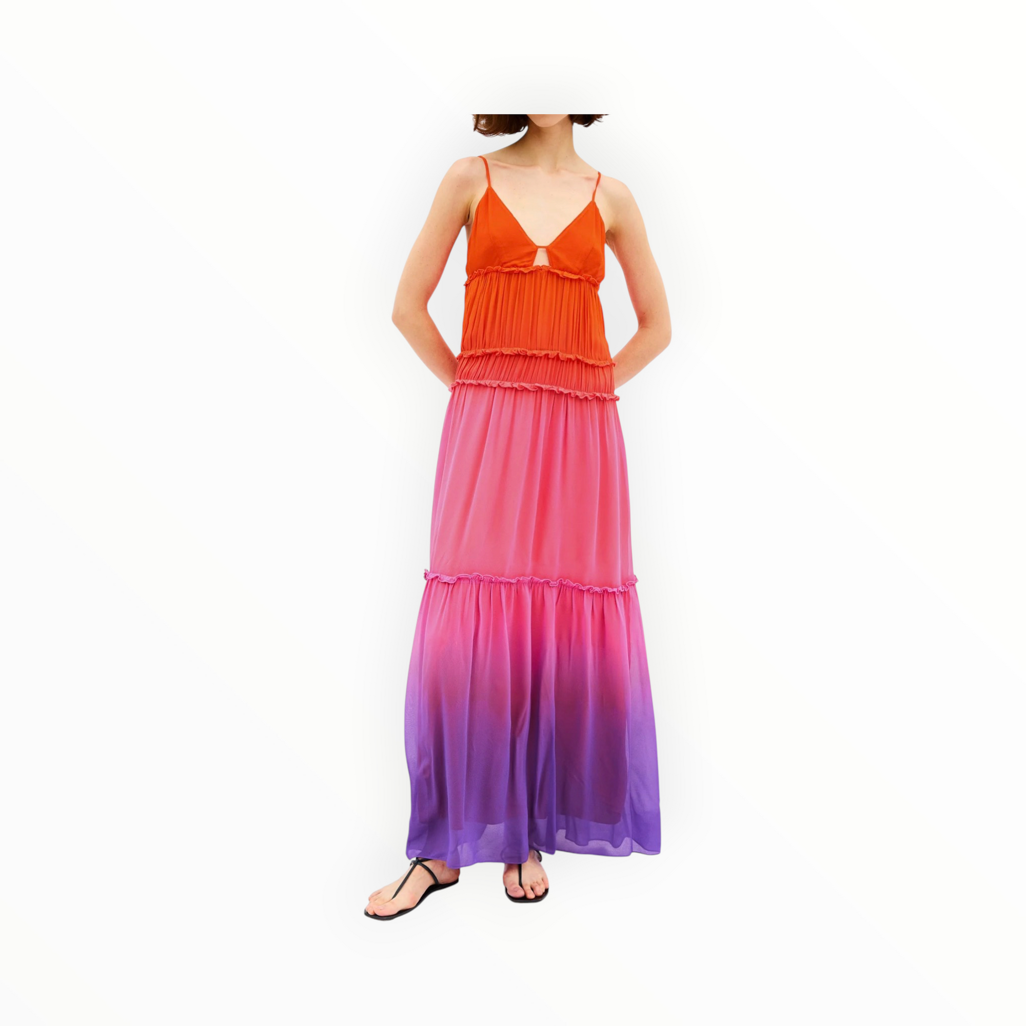 Rails Antonella Ombré Maxi Dress - Violet Dip Dye