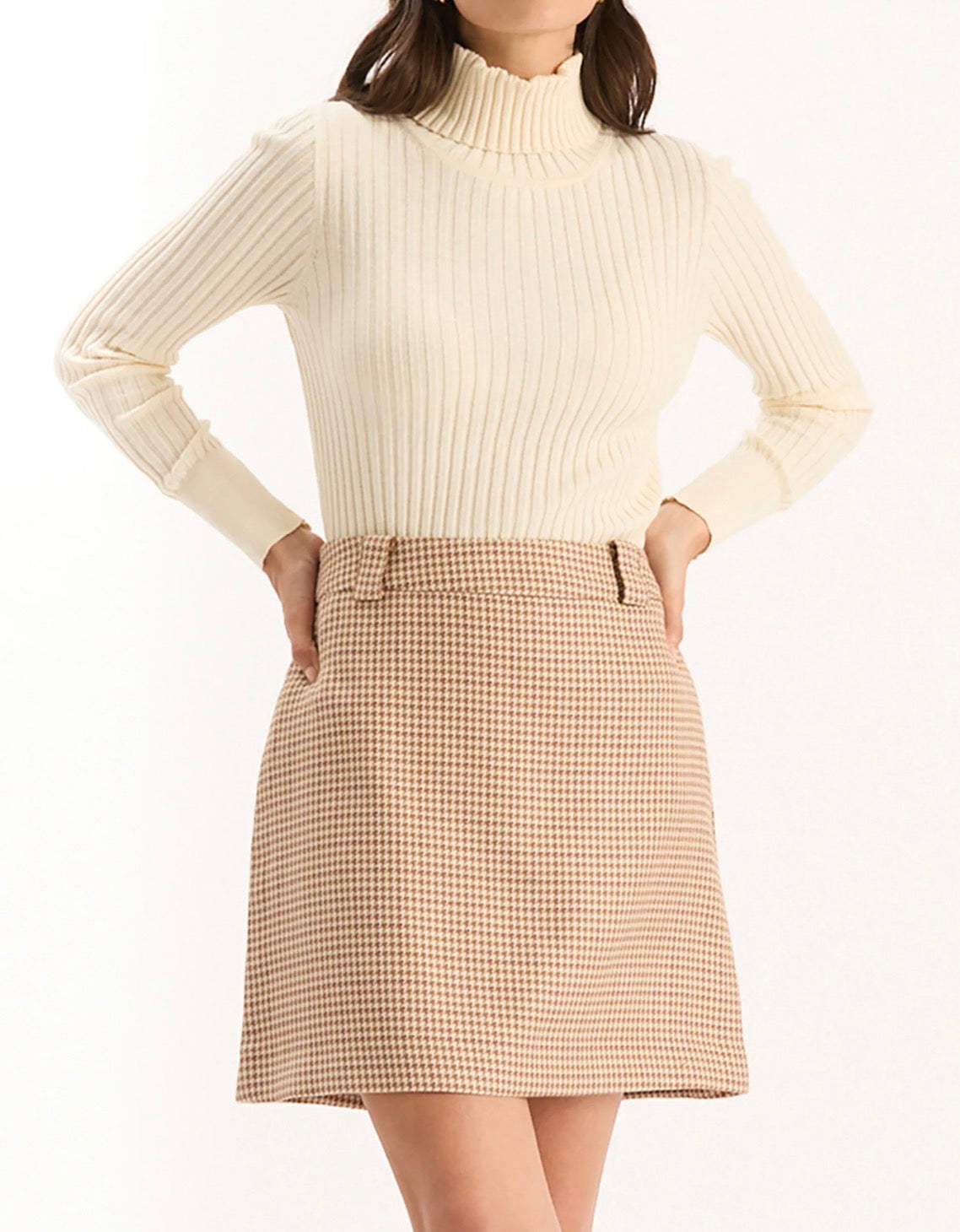 tyler böe Twiggy Houndstooth Skirt - Multi