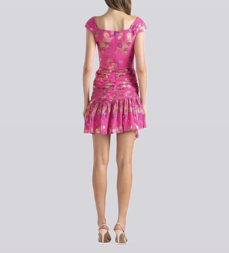 Shoshanna Midnight Mya Dress - Fuchsia/Gold