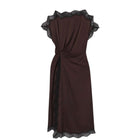 A.L.C. Luna Satin And Lace Midi Dress - Cocoa/Black