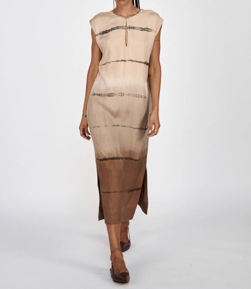 Rabens Saloner Lecia Nuance Dress - Chocolate Combo