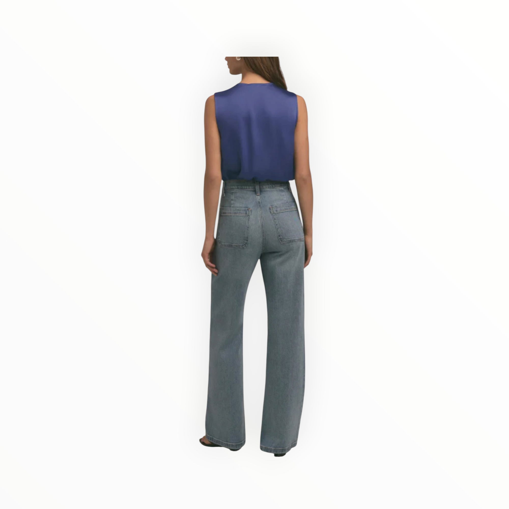 Favorite Daughter The Sleeveless Date Blouse - Venetian Blue