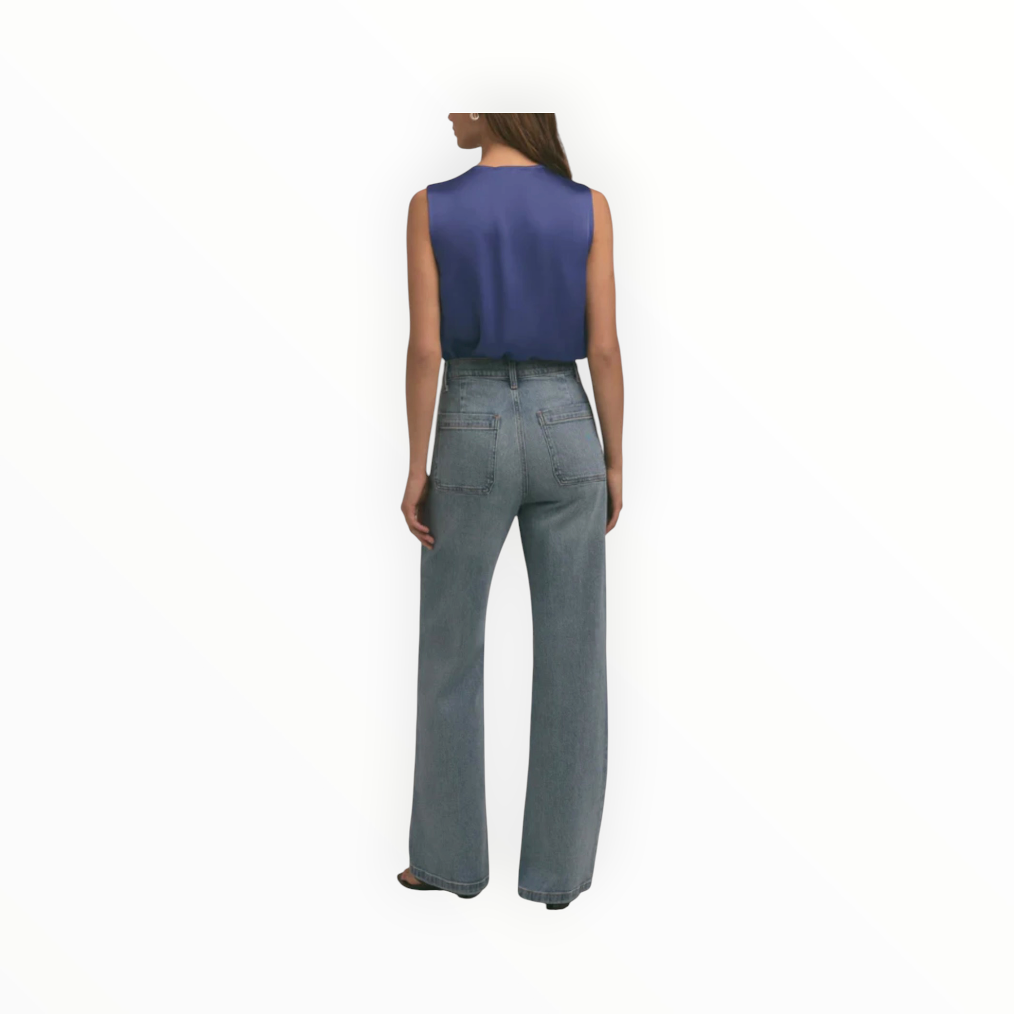 Favorite Daughter The Sleeveless Date Blouse - Venetian Blue