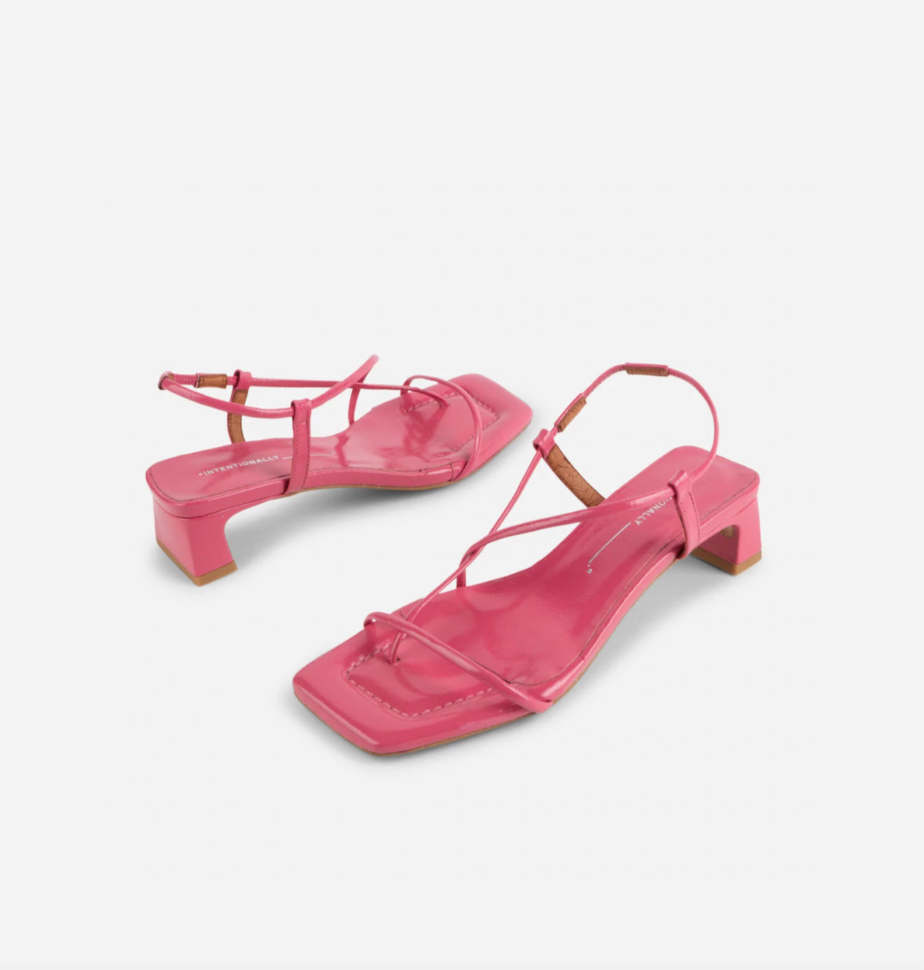 Intentionally Blank Anca Patent Leather Heel - Bubblegum
