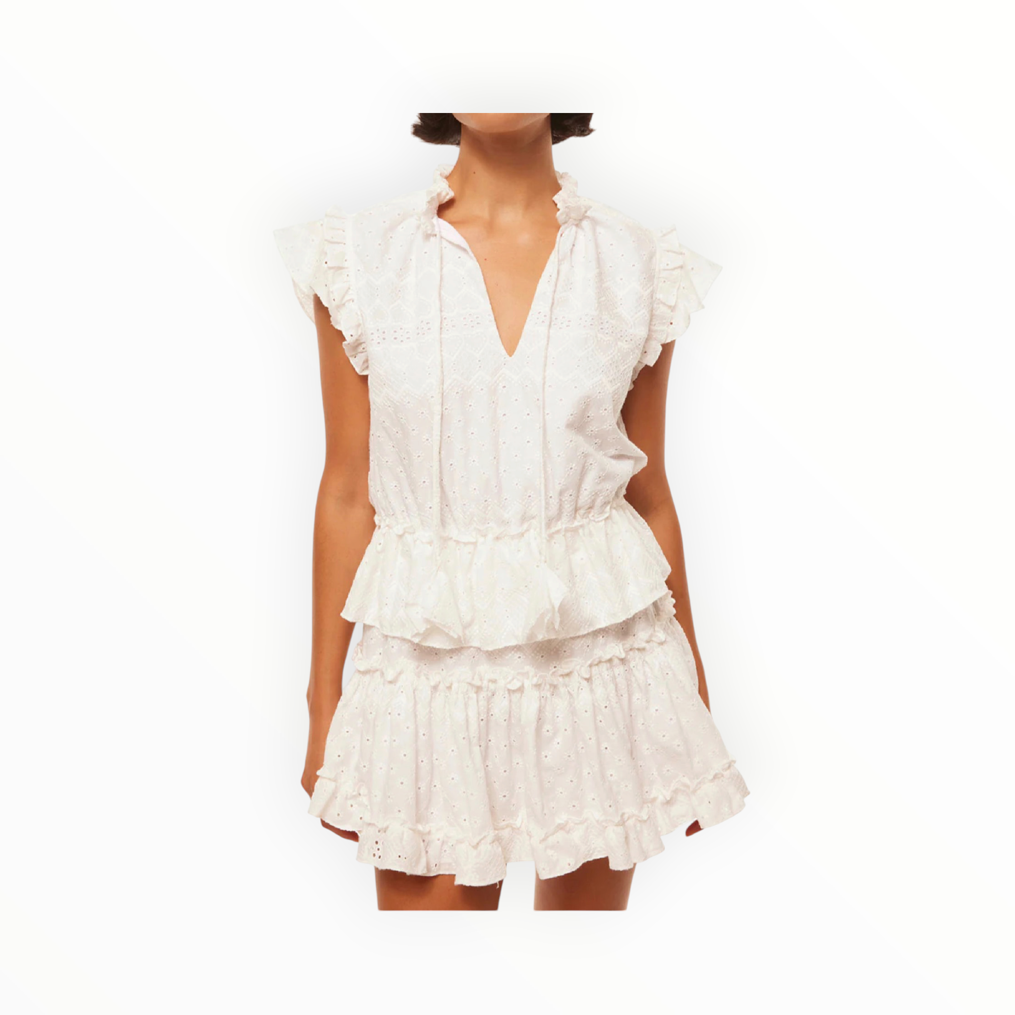 MISA Iliana Dress - White