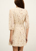 ba&sh Kanissa Short Printed Dress - Beige