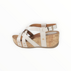 bussola Formentera Cross Straps Wedge Sandals - Ivory