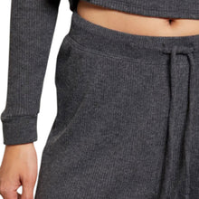 perfectwhitetee Remi Sweater Rib Drawstring Pants - Charcoal