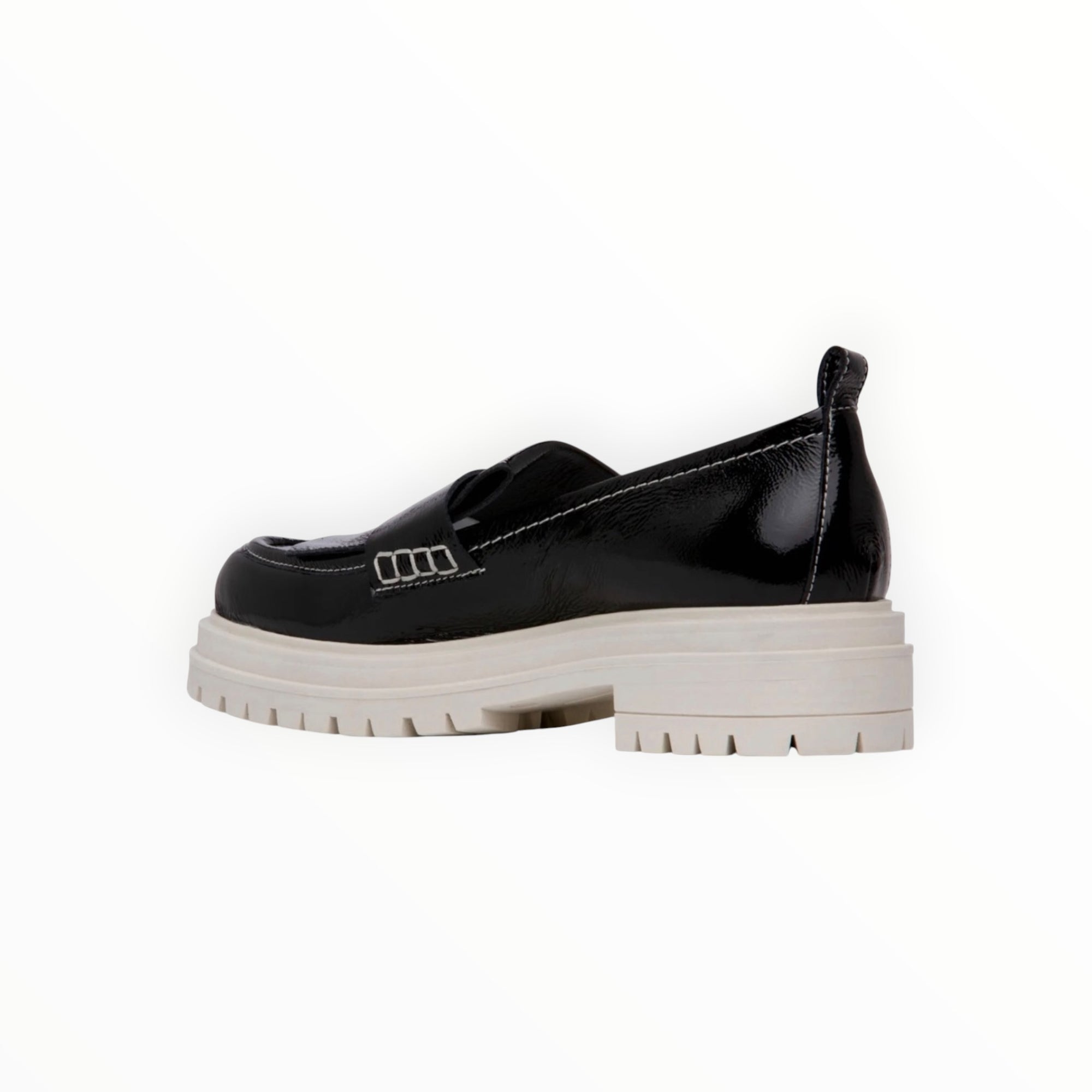 Beautiisoles Frederica Patent Leather Loafer - Black