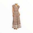 M.A.B.E Della Print Maxi Dress - Rust/Khaki