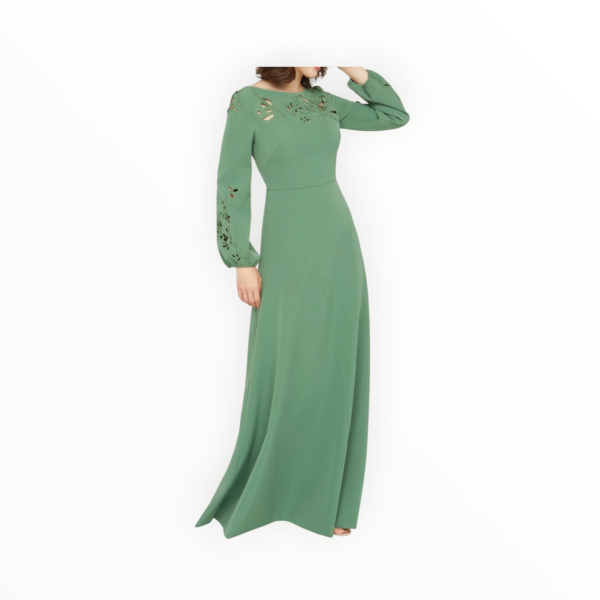 Kay Unger Valentina Embellished Dress - Spearmint