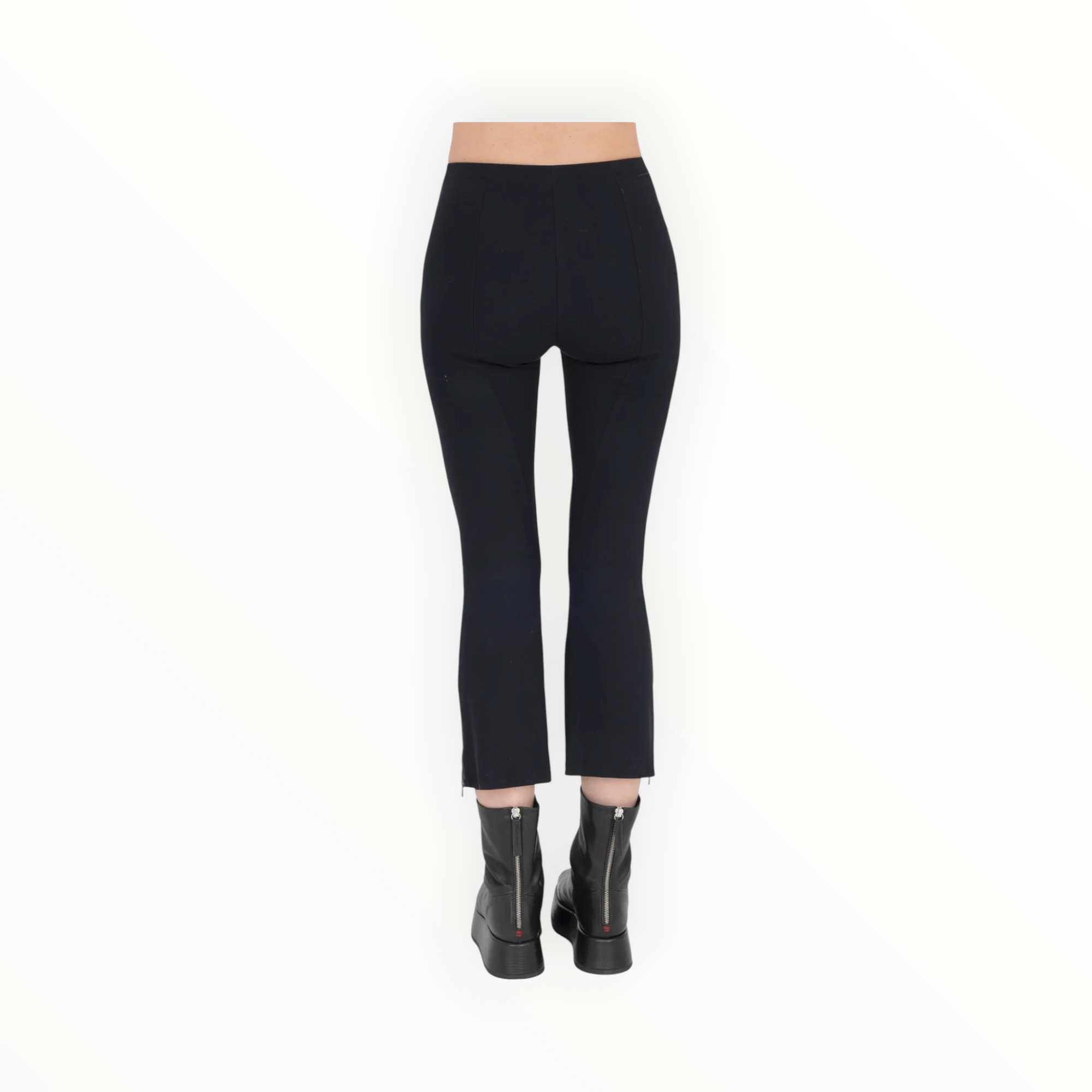 Elaine Kim Mitra Tech Stretch Cropped Side Zip Pant - Black