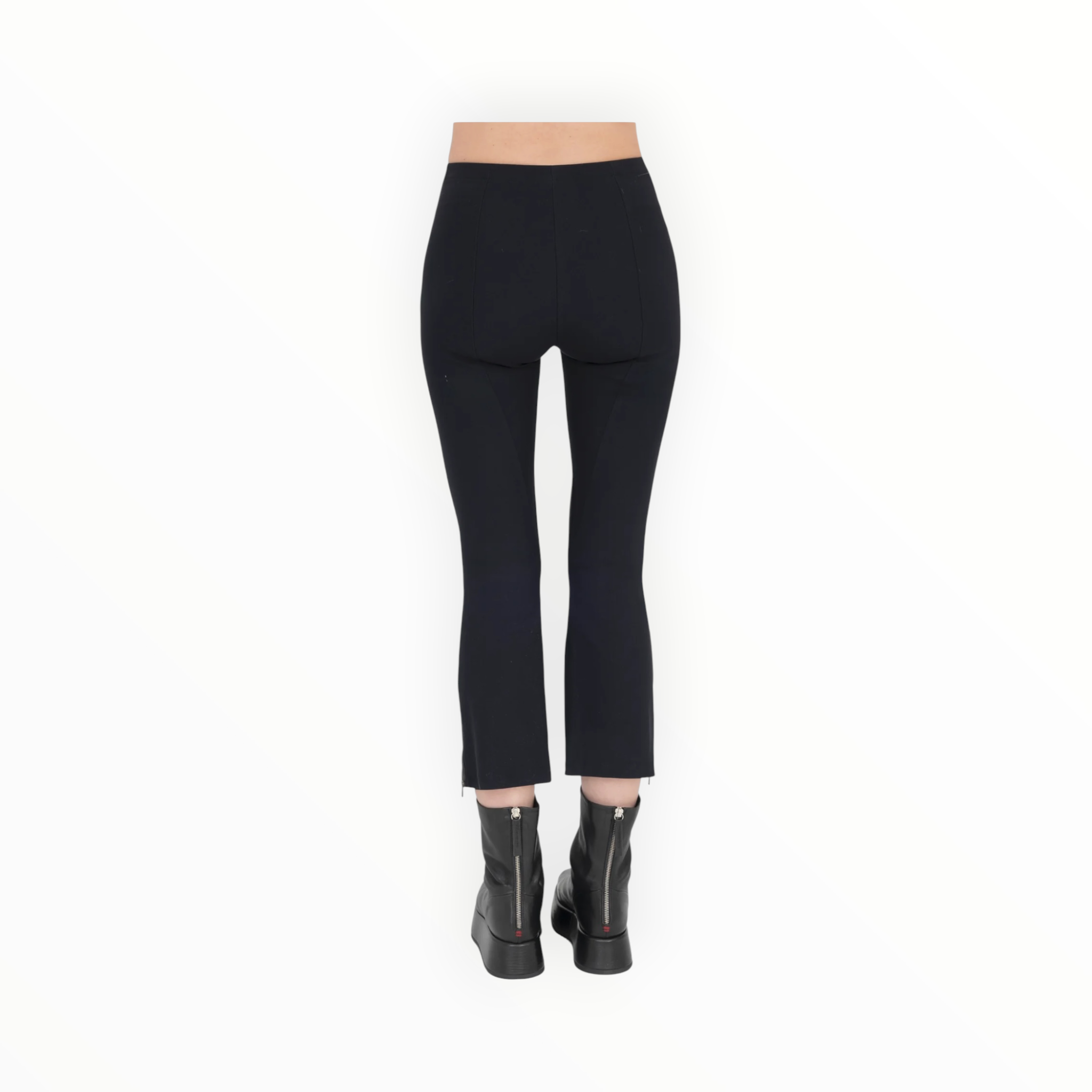 Elaine Kim Mitra Tech Stretch Cropped Side Zip Pant - Black